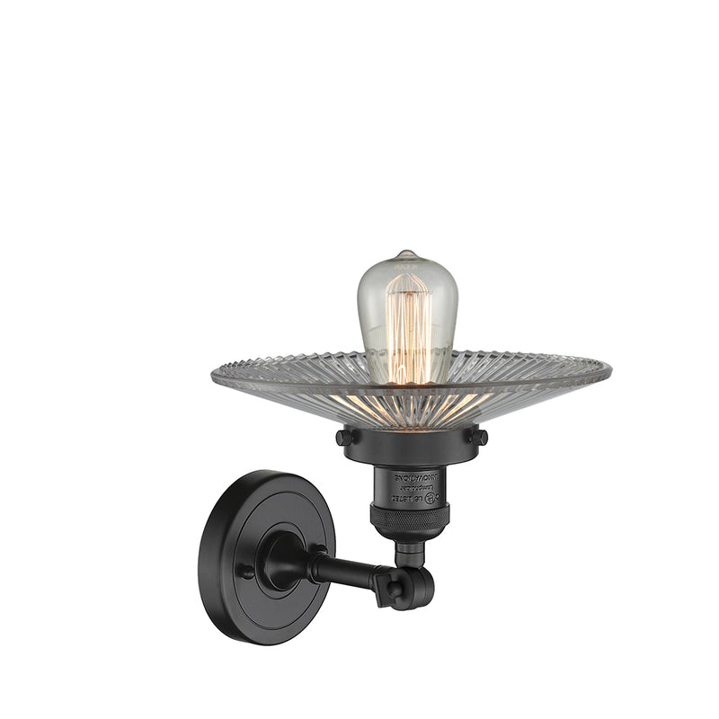 Innovations Lighting Halophane 1 Light Semi-Flush Mount Part Of The Franklin Restoration Collection 201F-BK-G2