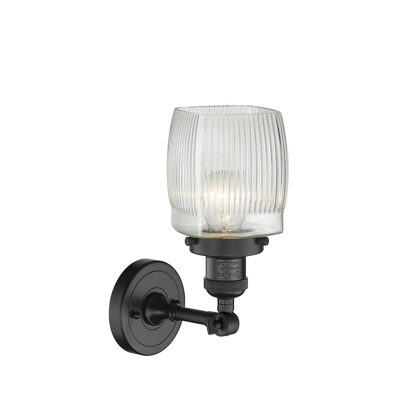 Innovations Lighting Colton 1 Light Semi-Flush Mount Part Of The Franklin Restoration Collection 201F-BK-G302-LED