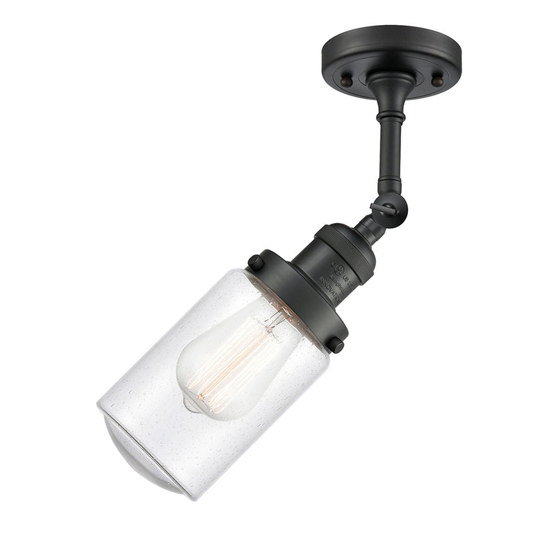 Innovations Lighting Dover 1 Light Semi-Flush Mount Part Of The Franklin Restoration Collection 201F-BK-G314-LED