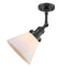 Innovations Lighting Large Cone 1 Light Semi-Flush Mount Part Of The Franklin Restoration Collection 201F-BK-G41