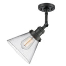 Innovations Lighting Large Cone 1 Light Semi-Flush Mount Part Of The Franklin Restoration Collection 201F-BK-G42