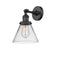 Innovations Lighting Large Cone 1 Light Semi-Flush Mount Part Of The Franklin Restoration Collection 201F-BK-G42-LED