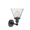 Innovations Lighting Large Cone 1 Light Semi-Flush Mount Part Of The Franklin Restoration Collection 201F-BK-G42-LED