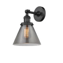 Innovations Lighting Large Cone 1 Light Semi-Flush Mount Part Of The Franklin Restoration Collection 201F-BK-G43