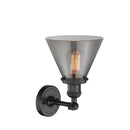 Innovations Lighting Large Cone 1 Light Semi-Flush Mount Part Of The Franklin Restoration Collection 201F-BK-G43-LED