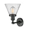 Innovations Lighting Large Cone 1 Light Semi-Flush Mount Part Of The Franklin Restoration Collection 201F-BK-G44