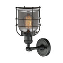 Innovations Lighting Small Bell Cage 1 Light Semi-Flush Mount Part Of The Franklin Restoration Collection 201F-BK-G53-CE-LED