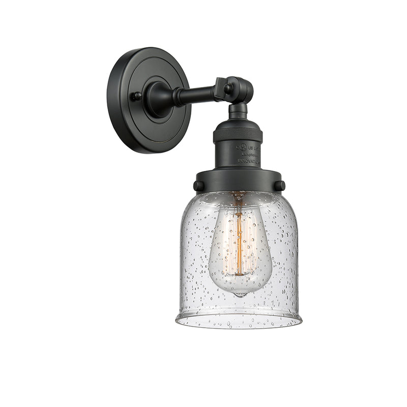 Innovations Lighting Small Bell 1 Light Semi-Flush Mount Part Of The Franklin Restoration Collection 201F-BK-G54