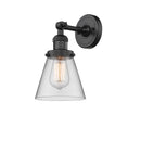 Innovations Lighting Small Cone 1 Light Semi-Flush Mount Part Of The Franklin Restoration Collection 201F-BK-G62-LED