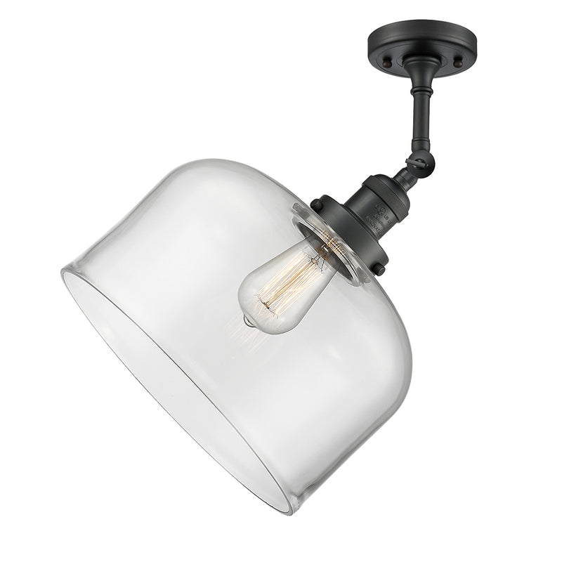 Innovations Lighting X-Large Bell 1 Light Semi-Flush Mount Part Of The Franklin Restoration Collection 201F-BK-G72-L