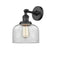 Innovations Lighting Large Bell 1 Light Semi-Flush Mount Part Of The Franklin Restoration Collection 201F-BK-G72-LED