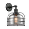 Innovations Lighting Large Bell Cage 1 Light Semi-Flush Mount Part Of The Franklin Restoration Collection 201F-BK-G73-CE