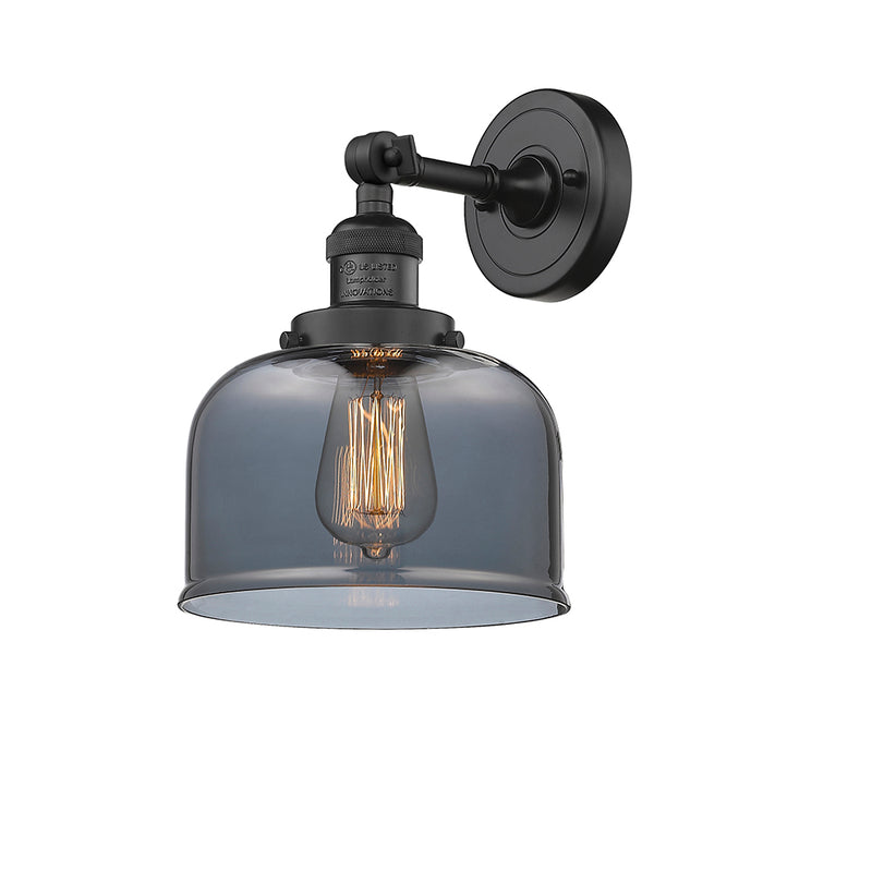 Innovations Lighting Large Bell 1 Light Semi-Flush Mount Part Of The Franklin Restoration Collection 201F-BK-G73-LED