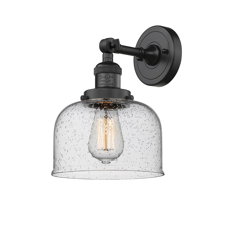 Innovations Lighting Large Bell 1 Light Semi-Flush Mount Part Of The Franklin Restoration Collection 201F-BK-G74