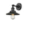 Innovations Lighting Railroad 1 Light Semi-Flush Mount Part Of The Franklin Restoration Collection 201F-BK-M6-LED