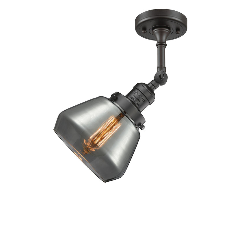 Innovations Lighting Fulton 1 Light Semi-Flush Mount Part Of The Franklin Restoration Collection 201F-OB-G173