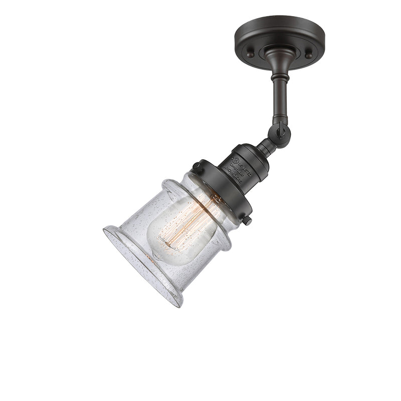 Innovations Lighting Small Canton 1 Light Semi-Flush Mount Part Of The Franklin Restoration Collection 201F-OB-G184S-LED