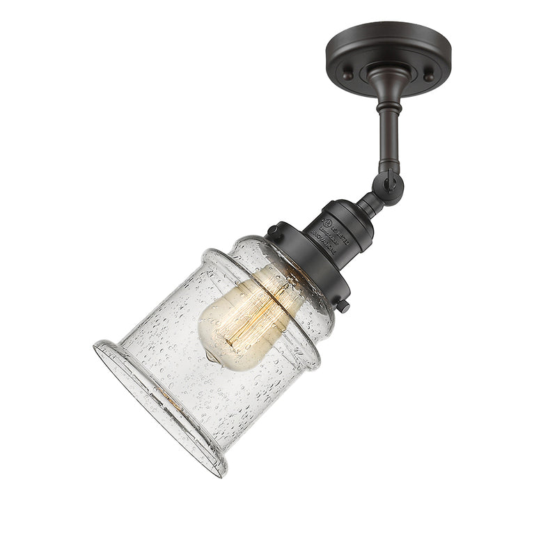 Innovations Lighting Canton 1 Light Semi-Flush Mount Part Of The Franklin Restoration Collection 201F-OB-G184-LED