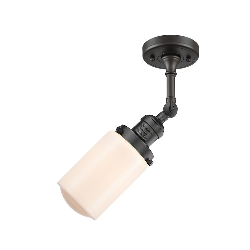 Innovations Lighting Dover 1 Light Semi-Flush Mount Part Of The Franklin Restoration Collection 201F-OB-G311-LED