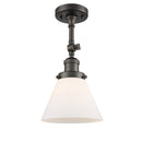 Cone Semi-Flush Mount shown in the Oil Rubbed Bronze finish with a Matte White shade