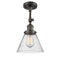 Cone Semi-Flush Mount shown in the Oil Rubbed Bronze finish with a Seedy shade