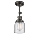 Bell Semi-Flush Mount shown in the Oil Rubbed Bronze finish with a Clear shade