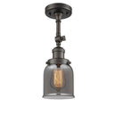 Bell Semi-Flush Mount shown in the Oil Rubbed Bronze finish with a Plated Smoke shade