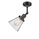 Innovations Lighting Small Cone 1 Light Semi-Flush Mount Part Of The Franklin Restoration Collection 201F-OB-G62