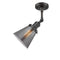 Innovations Lighting Small Cone 1 Light Semi-Flush Mount Part Of The Franklin Restoration Collection 201F-OB-G63