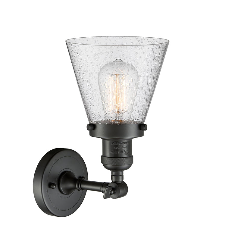 Innovations Lighting Small Cone 1 Light Semi-Flush Mount Part Of The Franklin Restoration Collection 201F-OB-G64