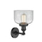 Innovations Lighting Large Bell 1 Light Semi-Flush Mount Part Of The Franklin Restoration Collection 201F-OB-G72-LED