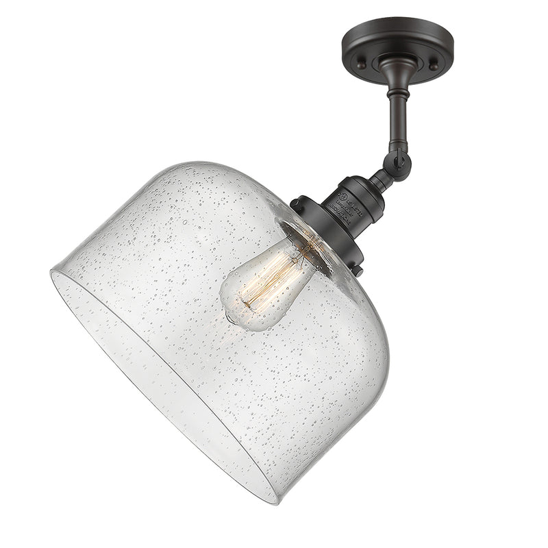 Innovations Lighting X-Large Bell 1 Light Semi-Flush Mount Part Of The Franklin Restoration Collection 201F-OB-G74-L-LED