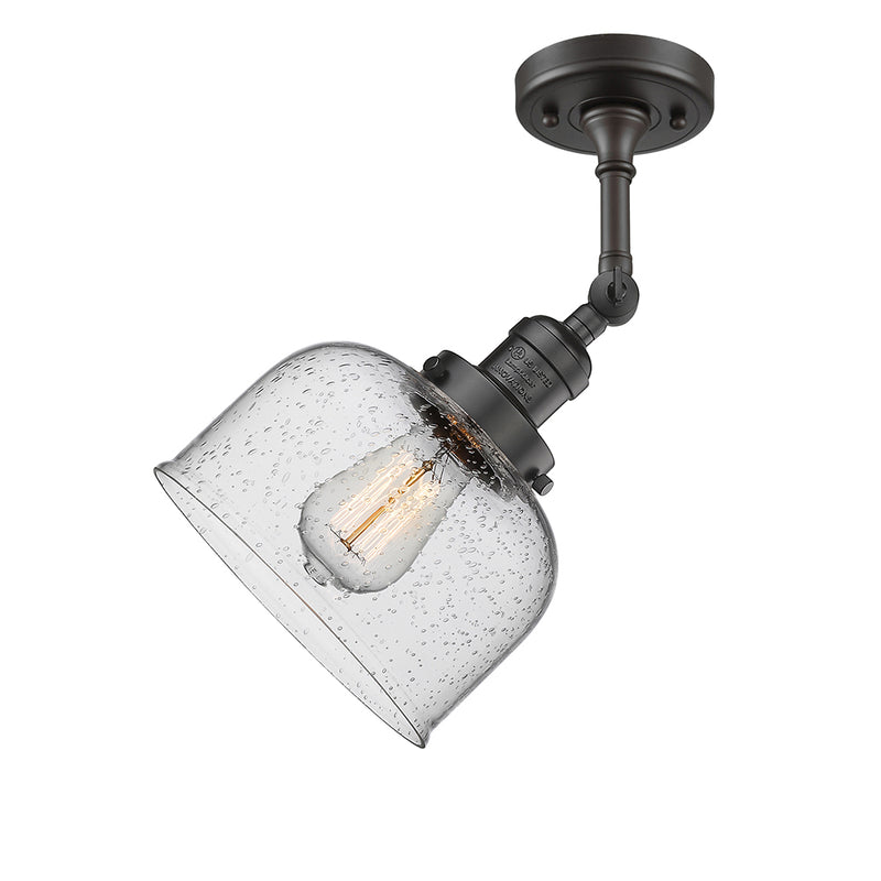 Innovations Lighting Large Bell 1 Light Semi-Flush Mount Part Of The Franklin Restoration Collection 201F-OB-G74