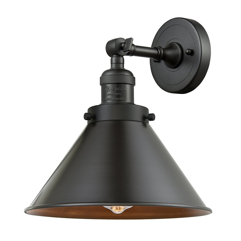 Innovations Lighting Briarcliff 1 Light Semi-Flush Mount Part Of The Franklin Restoration Collection 201F-OB-M10-OB-LED