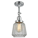 Chatham Semi-Flush Mount shown in the Polished Chrome finish with a Clear shade