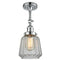 Chatham Semi-Flush Mount shown in the Polished Chrome finish with a Clear shade