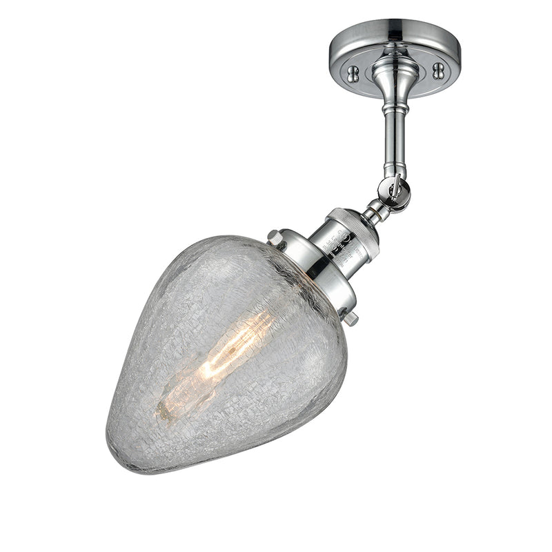 Innovations Lighting Geneseo 1 Light Semi-Flush Mount Part Of The Franklin Restoration Collection 201F-PC-G165-LED