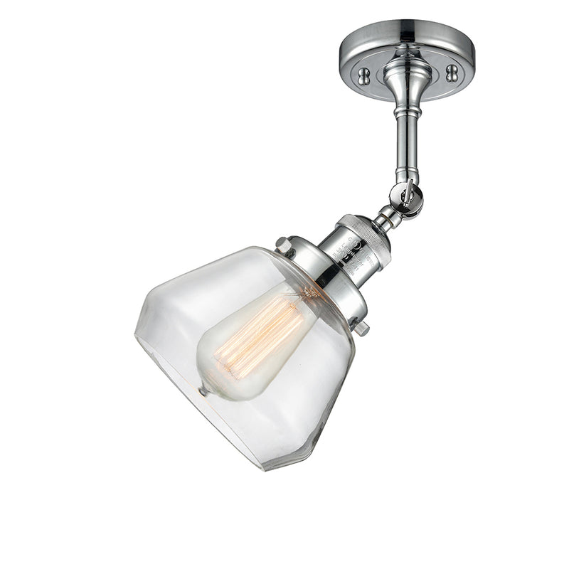 Innovations Lighting Fulton 1 Light Semi-Flush Mount Part Of The Franklin Restoration Collection 201F-PC-G172-LED