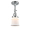 Canton Semi-Flush Mount shown in the Polished Chrome finish with a Matte White shade