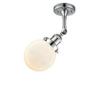 Beacon Semi-Flush Mount shown in the Polished Chrome finish with a Matte White shade