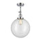 Beacon Semi-Flush Mount shown in the Polished Chrome finish with a Clear shade