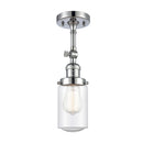 Dover Semi-Flush Mount shown in the Polished Chrome finish with a Seedy shade