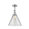 Cone Semi-Flush Mount shown in the Polished Chrome finish with a Clear shade