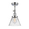 Cone Semi-Flush Mount shown in the Polished Chrome finish with a Clear shade