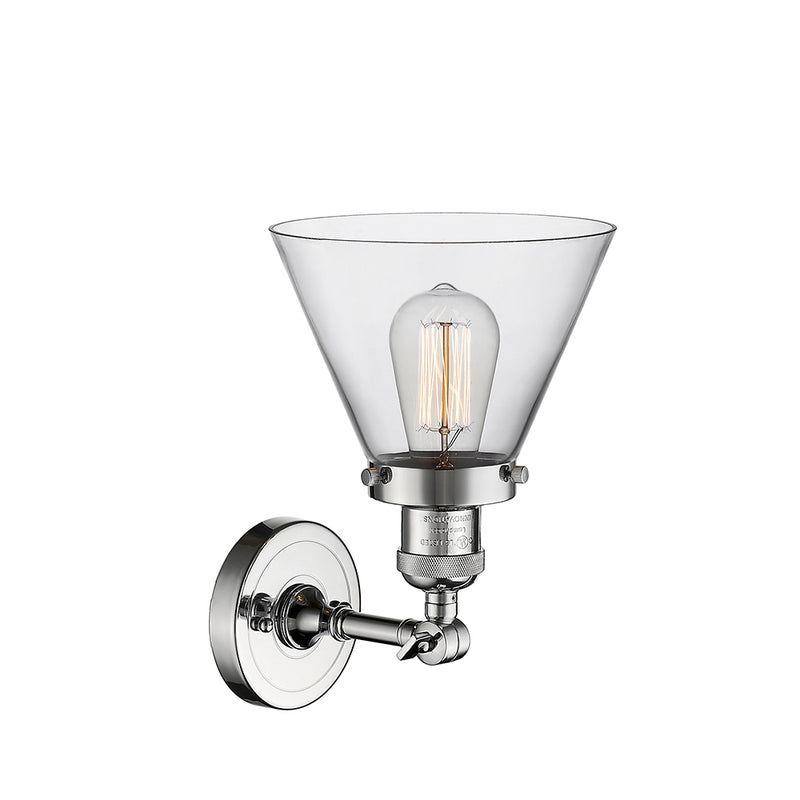 Innovations Lighting Large Cone 1 Light Semi-Flush Mount Part Of The Franklin Restoration Collection 201F-PC-G42-LED