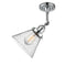 Innovations Lighting Large Cone 1 Light Semi-Flush Mount Part Of The Franklin Restoration Collection 201F-PC-G44-LED