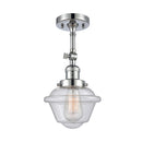 Oxford Semi-Flush Mount shown in the Polished Chrome finish with a Seedy shade