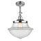 Oxford Semi-Flush Mount shown in the Polished Chrome finish with a Clear shade