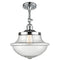 Oxford Semi-Flush Mount shown in the Polished Chrome finish with a Seedy shade