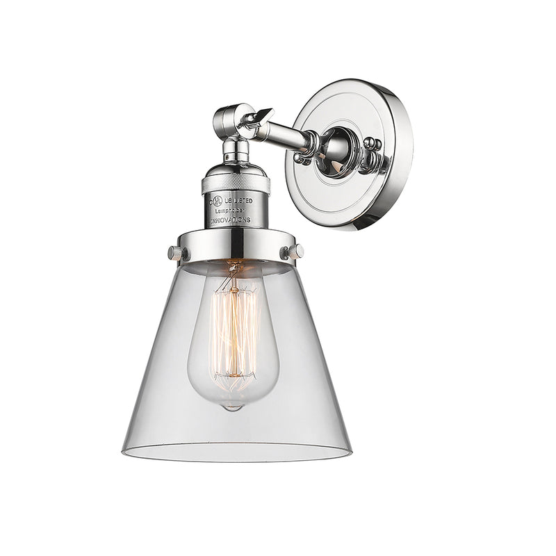 Innovations Lighting Small Cone 1 Light Semi-Flush Mount Part Of The Franklin Restoration Collection 201F-PC-G62